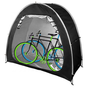 210d Silver Coated Oxford Cloth  Waterproof  Portable Bicycle Motorcycle Storage Shed with Spare Pole and Rain strip