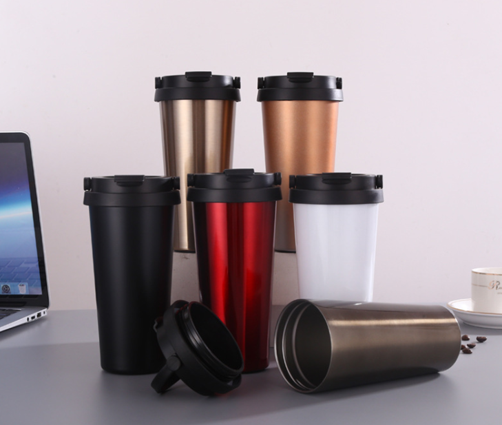 500ml Vacuum Insulated Reusable Coffee Tumbler Cup Customized Tumblers Wholesale Bulk Christmas Mug with Lid