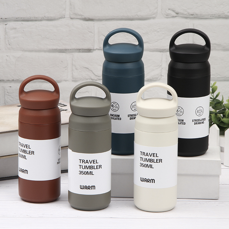 350/500ml Thermos Coffee Mug Stainless Steel Korean Japanese Double Wall Insulated Water Bottle