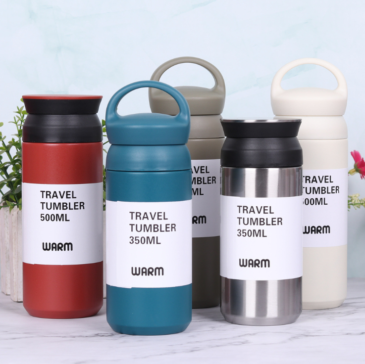 350/500ml Thermos Coffee Mug Stainless Steel Korean Japanese Double Wall Insulated Water Bottle