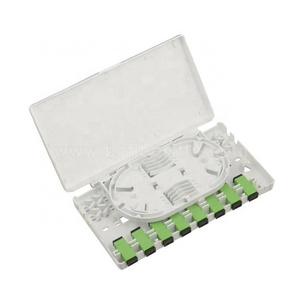 Supply 8 core fiber optic distribution box 8 ports small termination box FTTH fiber optic terminal box with SC LC adapter