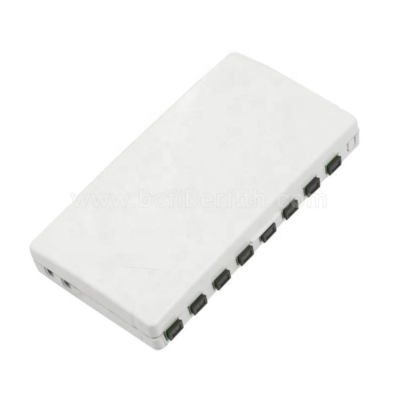 Supply 8 core fiber optic distribution box 8 ports small termination box FTTH fiber optic terminal box with SC LC adapter