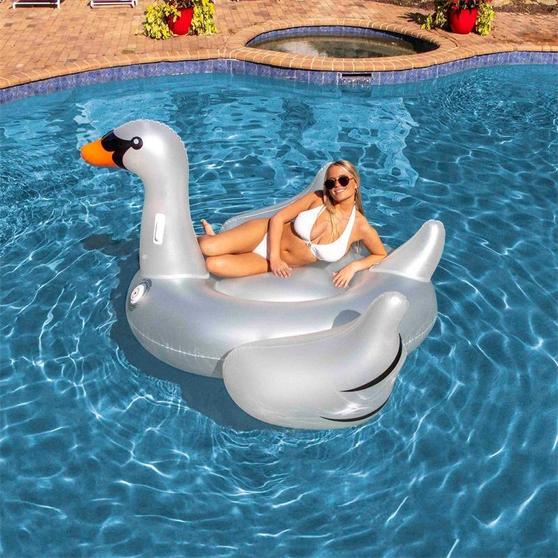 Floats W/Stable Legs Wings Large Ride Blow Up Summer Beach Swimming Party Big Raft Tube Decoration Tan Toys for Kids Adult