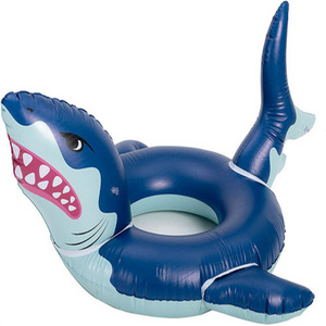 Inflatable Shark Pool Tube Fun Swimming Float for Kids and Adults Outdoor Summer