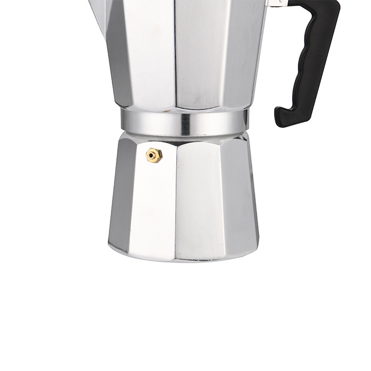 6 Cup Aluminum Stovetop Espresso Maker, Moka Pot for Italian Espresso Coffee, Camping Coffee Maker silver Color