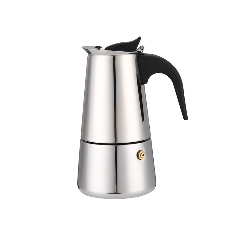 Stainless Steel Stovetop Espresso Coffee Maker 2/4/6/9 Cup, Italian Coffee Maker for Induction, Gas. Moka Pot with Bag, Coaster