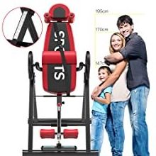 Gravity Heavy Duty Inversion Therapy Table with Adjustable Headrest & Protective Belt Back Stretcher Machine for Pain Relief