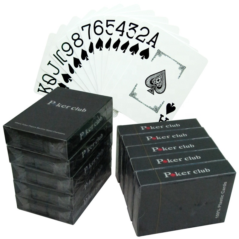 JP160 Factory Direct Supply High Quality PVC Poker Club 100% Plastic Playing Cards