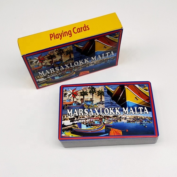 JP107 Manufacturer Supply Custom Deck Of Playing Cards Promotional Souvenir Of Malta & Gozo Playing Cards Bridge