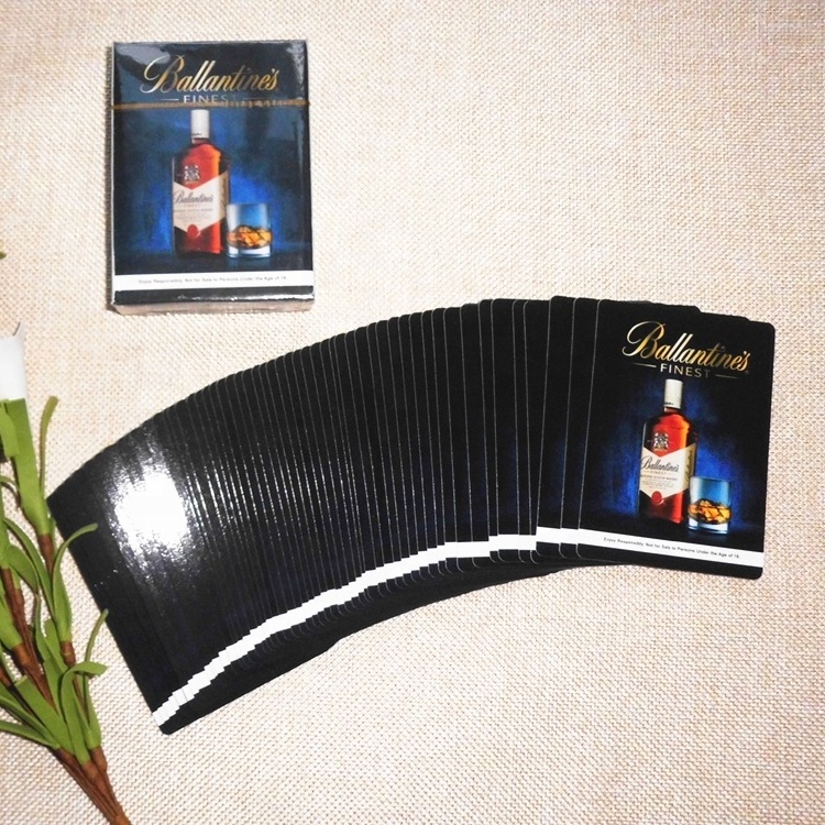 JP049 Manufacturer Custom Logo Printed Promotional Gifts Playing Cards Ballantine's Advertising Poker