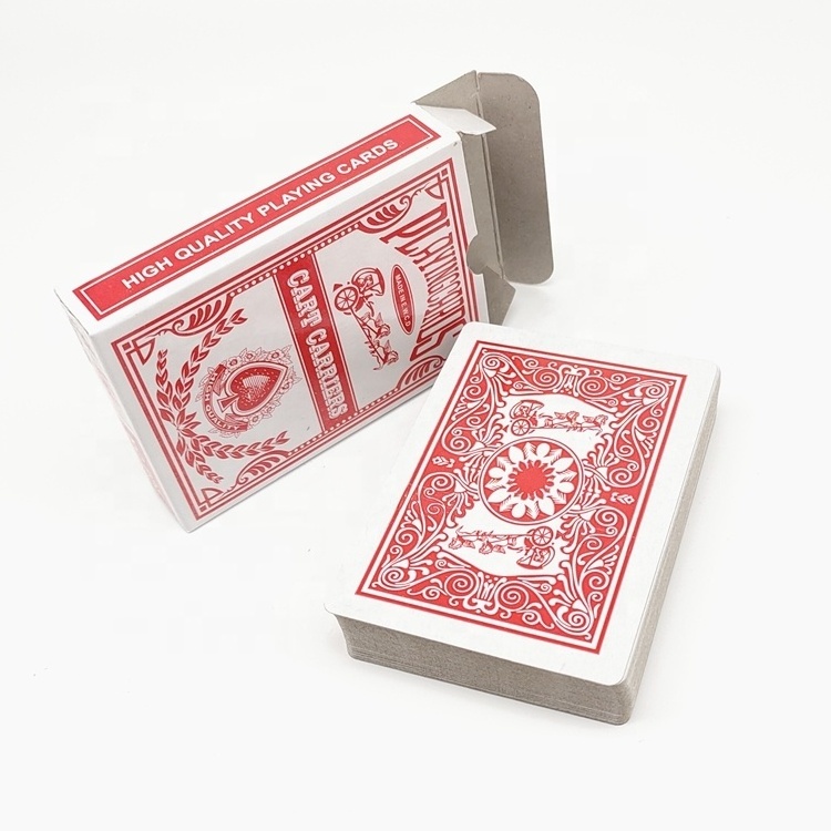 JP043 China Factory Supplier Cart Carriers Poker Cards Custom Printing 988 Cheap Paper Playing Cards