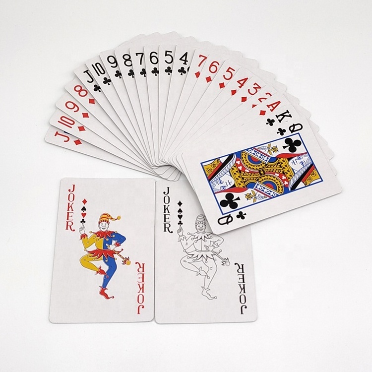 JP095 China Playing Cards Manufacturer Supply Bridge Size Cheap Football Cards Custom Printed Paper Playing Cards For Africa