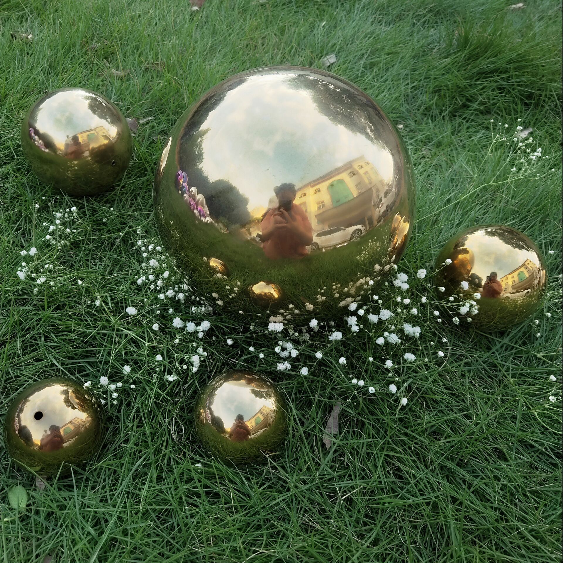 Stainless Steel Garden Sphere Ball Hollow Ball Decoration Ball Sphere