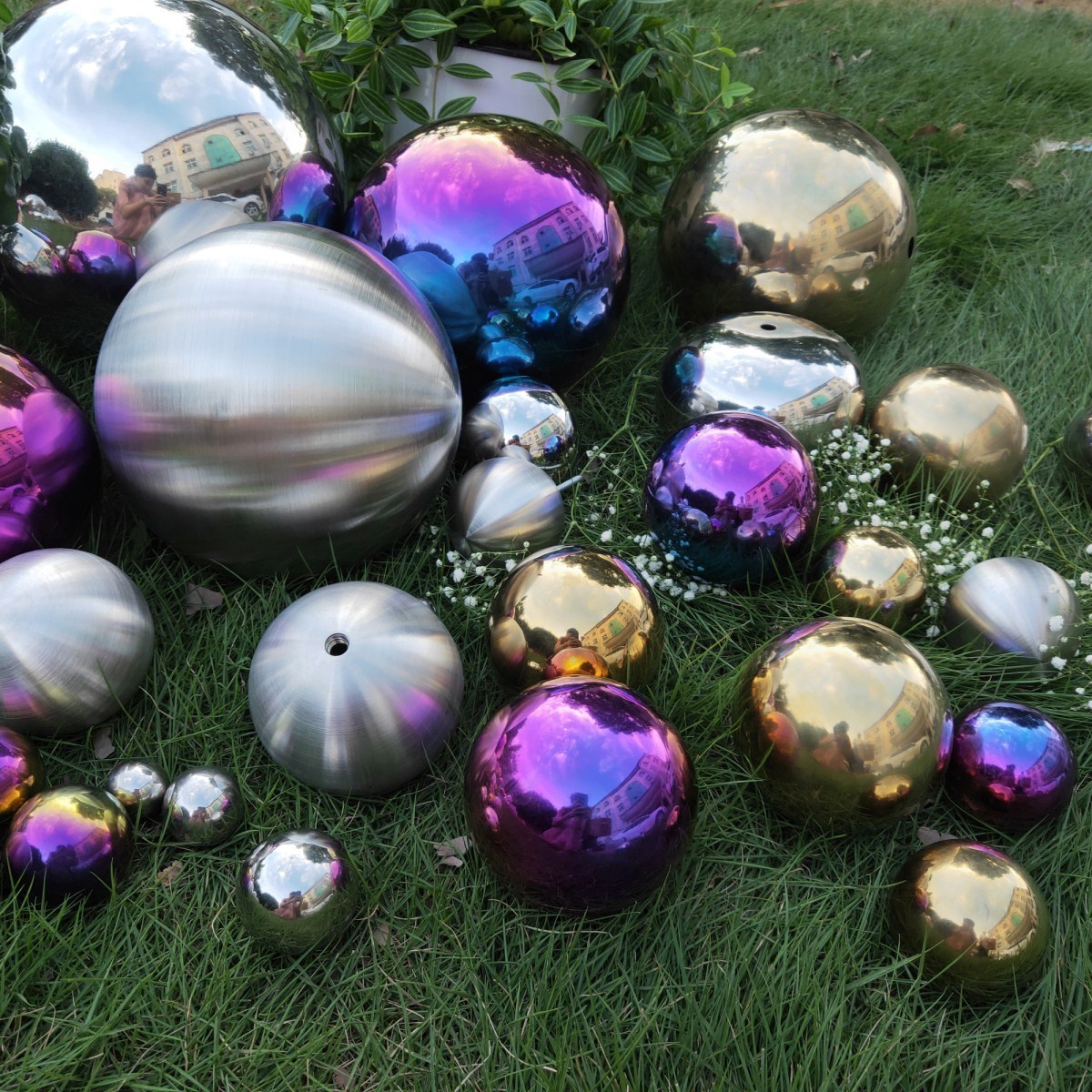 Stainless Steel Garden Sphere Ball Hollow Ball Decoration Ball Sphere