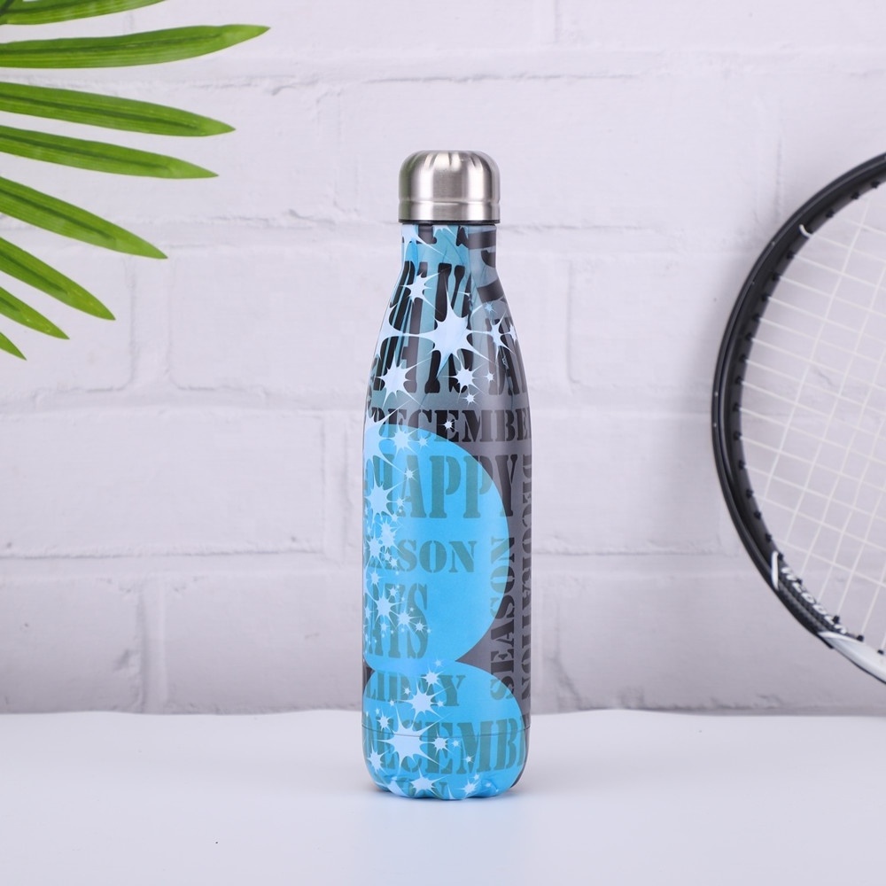 Custom Logo BPA Free Eco Friendly Stainless Steel Water Bottle Double Wall Insulated Vacuum Cola Bottle