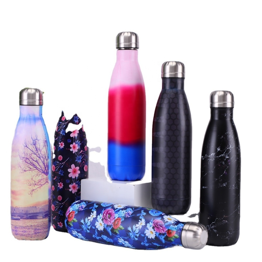 Custom Logo BPA Free Eco Friendly Stainless Steel Water Bottle Double Wall Insulated Vacuum Cola Bottle