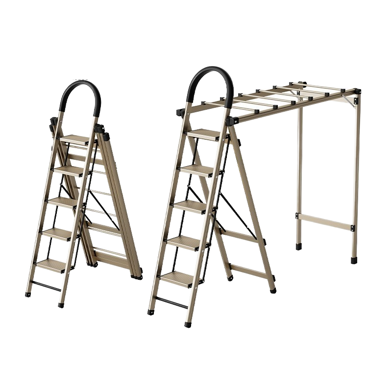 open home drying  indoor aluminum clothes hanger Multi functional folding home ladder