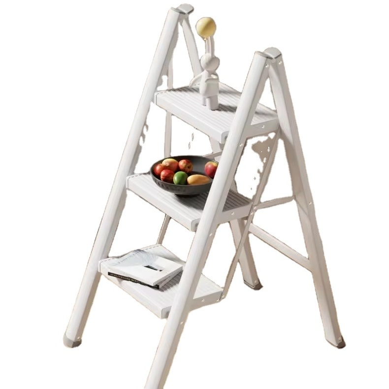 China Factory price aluminum Safety Wide Step 4 Steps Household Ladder