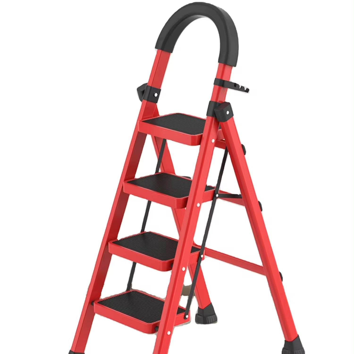 Simple folding without installation Safety Wide Step 4 Steps Steel aluminium Household Ladder