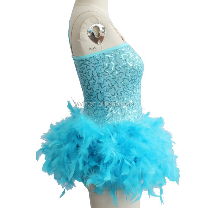 2013Hot sale -feather dance wear-girls' dance costume-children and adults' latin costume