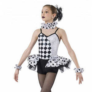 Beautiful Lovely Child Clown Tutu Dress Girls Clown Dance Costumes Halloween stage performance dance costume