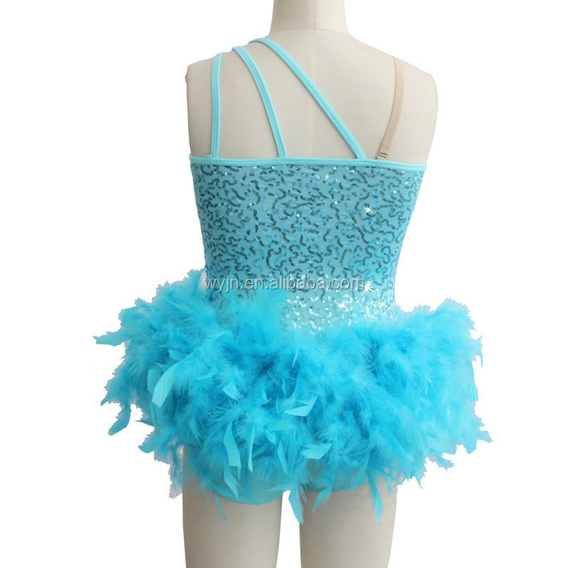 2013Hot sale -feather dance wear-girls' dance costume-children and adults' latin costume