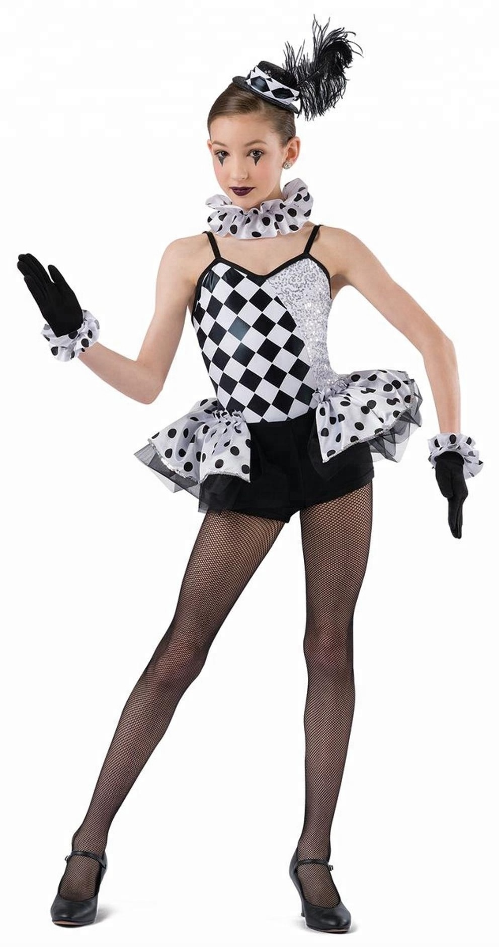 Beautiful Lovely Child Clown Tutu Dress Girls Clown Dance Costumes Halloween stage performance dance costume