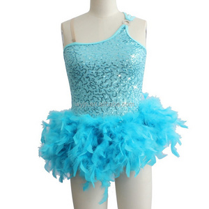 2013Hot sale -feather dance wear-girls' dance costume-children and adults' latin costume