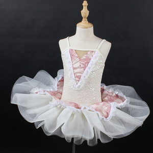 Professional Sleeveless White ballet Dance Performance Stage Costume Romantic Tutu