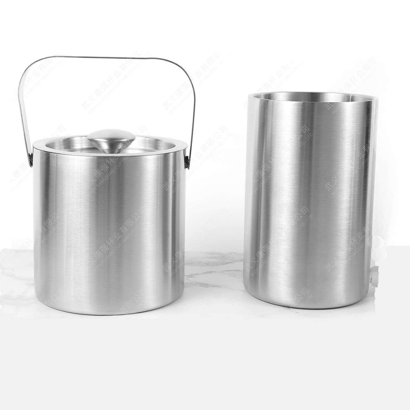 Top Seller Custom 2.5L Double Wall Wine Insulated Cooler Stainless Steel Metal Champagne Ice Bucket With Lid