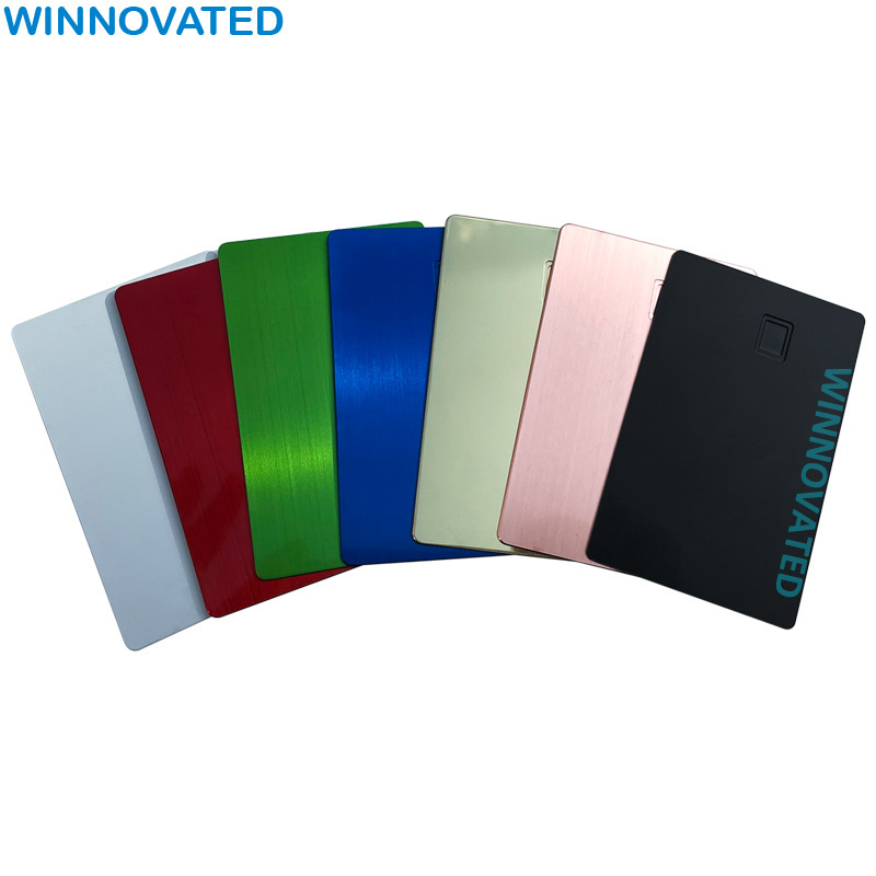 Presentation Rainbow 24k atm Blank Metal Credit Card With Chip Magnetic Strip