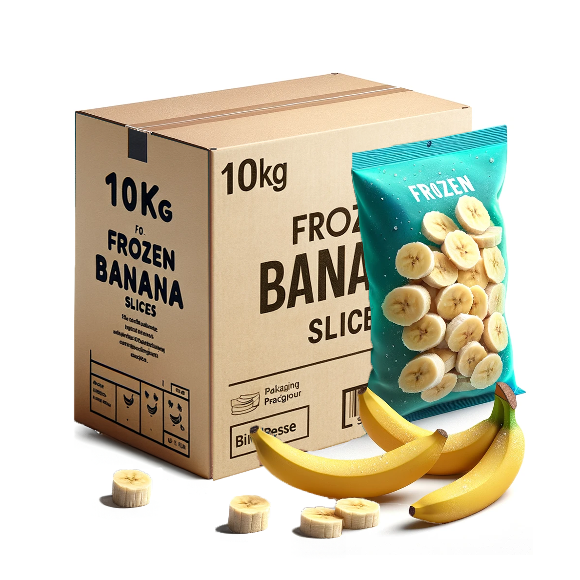 Premium Organic Frozen Banana Slices Frozen Banana Ripe Sweet Treat for Importers and Wholesalers