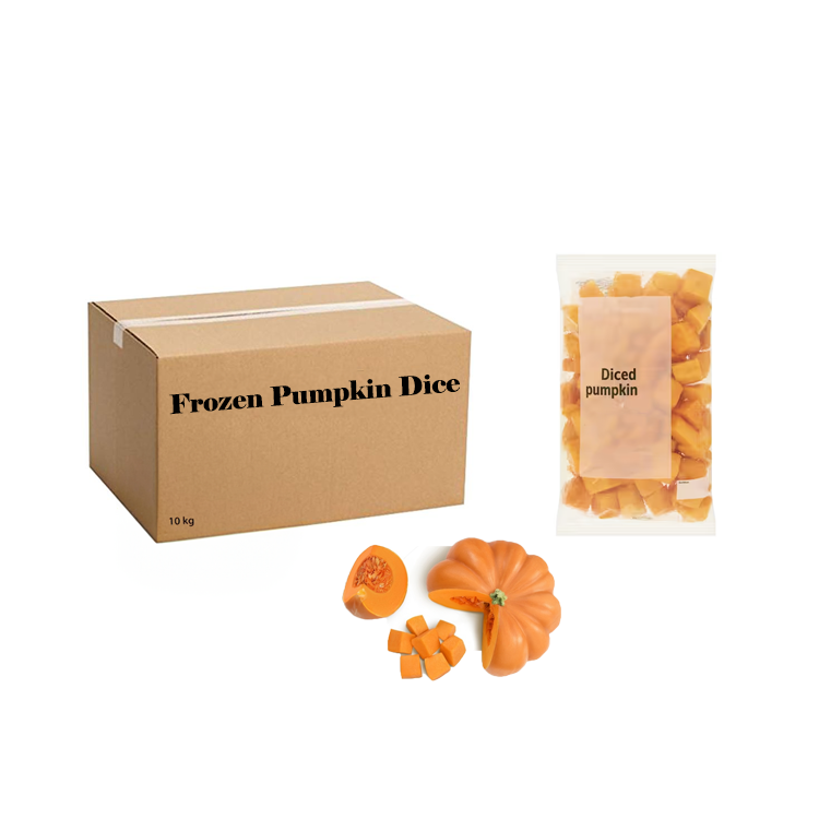 Premium Nutritious Fresh Pumpkin Perfect for Cooking and Baking for Retailers IQF Frozen Pumpkin Diced Frozen Pumpkin Cubes