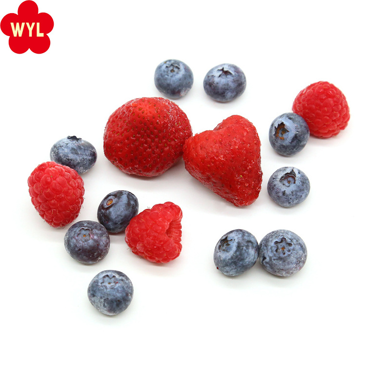 China new crop frozen fruit IQF mixed berries include blackberry raspberry strawberry blueberry for retails