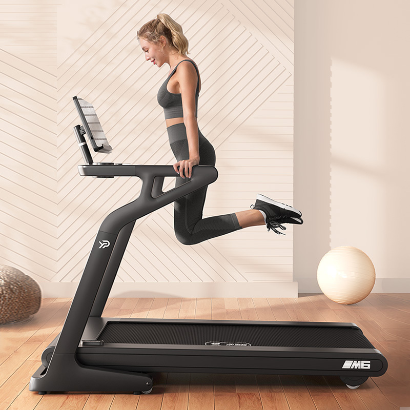 YPOO commercial treadmill 4.5hp brushless motor running machine 15% incline treadmill running with YPOOFIT APP