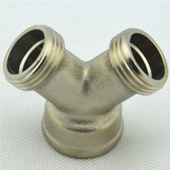 Water hose splitter brass y-type thread Y connector