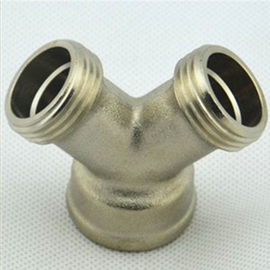 Water hose splitter brass y-type thread Y connector