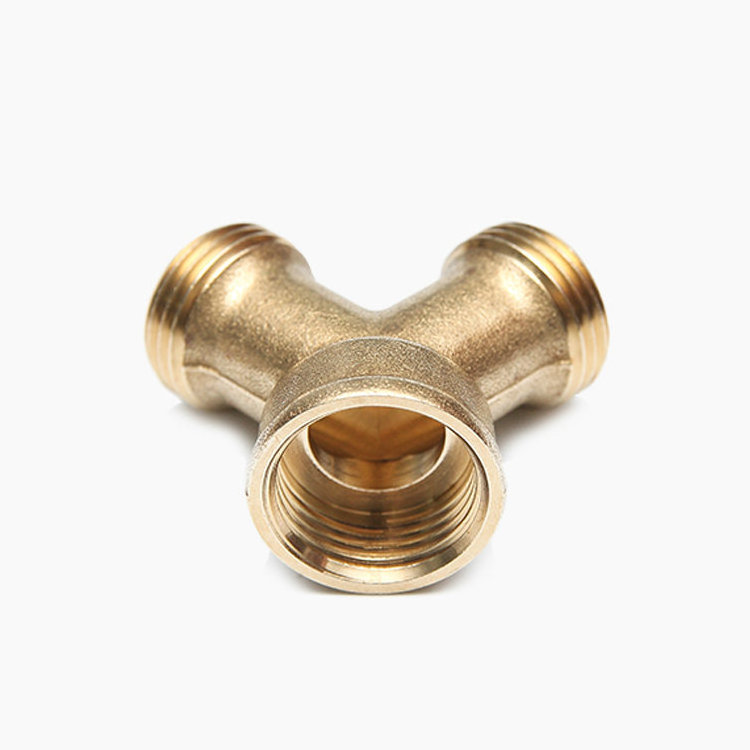 Water hose splitter brass y-type thread Y connector