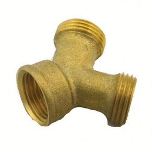 US standard 3/4" thread Washing machine water hose brass Y connectors garden water tap y connectors