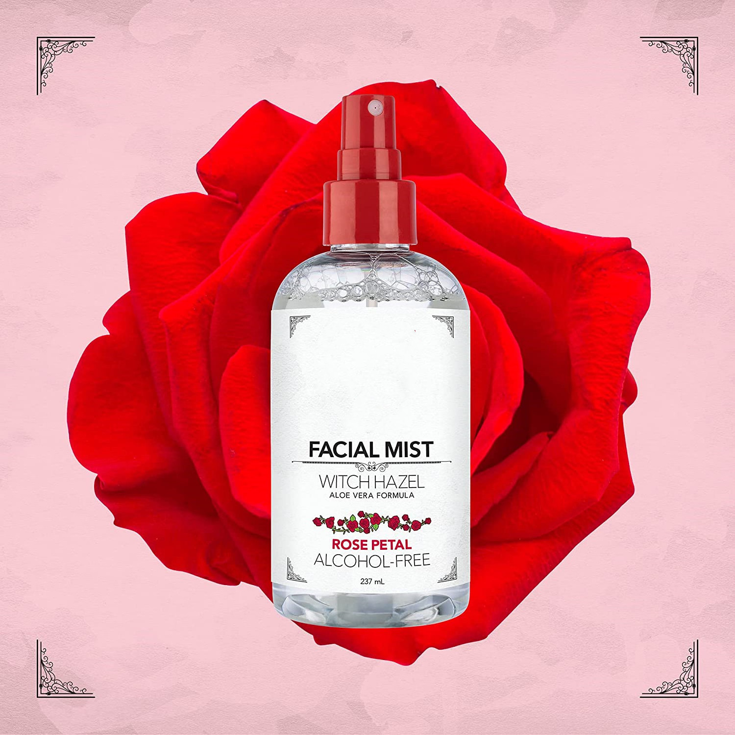 Witch Hazel Rose Face Toner Mist Spray Witch Hazel Face Toner Rose Water Skin Toner