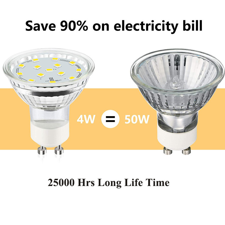 GU10 LED Daylight Warm White 4W Light Bulbs Equivalent to 50W Halogen Bulbs