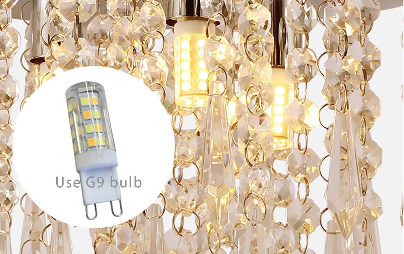 Mini Crystal Flush Mount Chandelier Fixture Crystal Chandelier Lighting Ceiling Lamp for Hallway