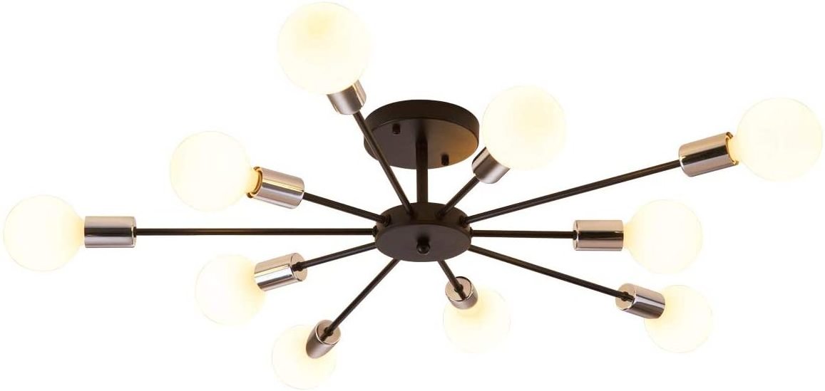 luxury modern chandelier 10 Lights Semi Flush Mount Ceiling Light,led chandelier Surpars House Sputnik Chandelier,