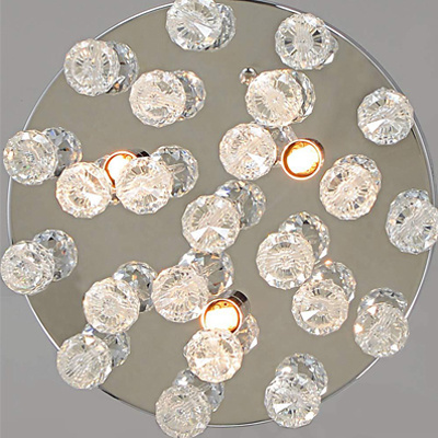 Modern K9 Crystal Raindrop Chandelier Lighting Flush Mount for Dining Room Living Room Bedroom