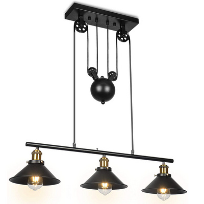 Rustic pulley light hotsell