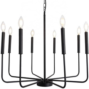 luxury modern chandelier Rustic Industrial Candle Chandelier Black Ceiling Hanging Modern Pendant Light Fixture