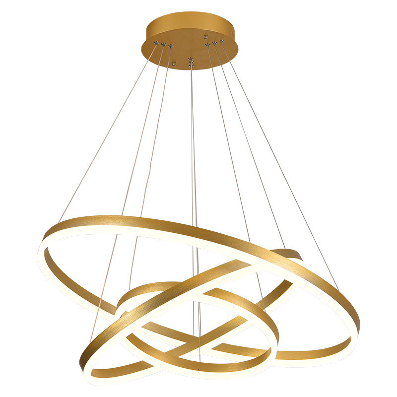 Acrylic Pendant Lights Led Chandelier Modern Restaurant Ceiling Room Decoration Luxury Circle Home Gold