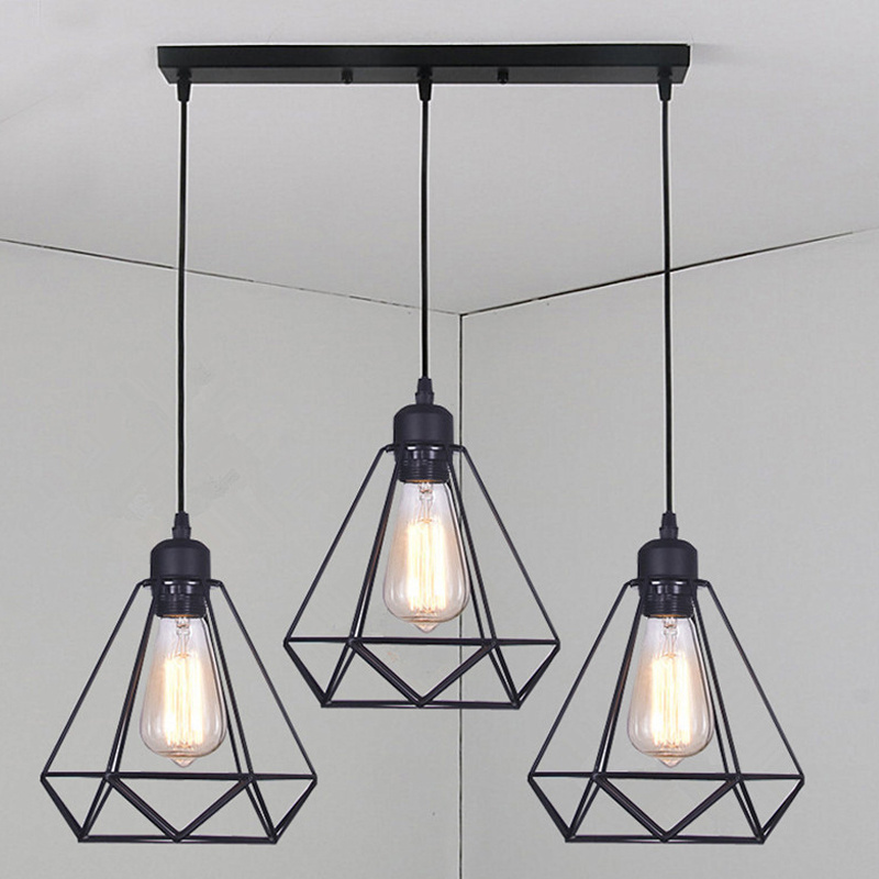 Vintage E27 Base Adjustable Pendant Light Industrial Rustic Ceiling Light Fixture