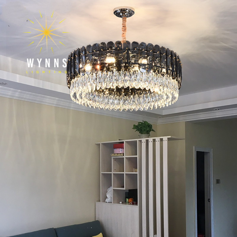 Modern decoration crystal chandelier empire luxury decoration pendant lamp dimmer LED E14 E12 bulb drop lighting