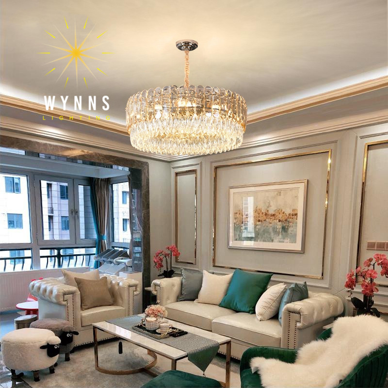 Modern decoration crystal chandelier empire luxury decoration pendant lamp dimmer LED E14 E12 bulb drop lighting